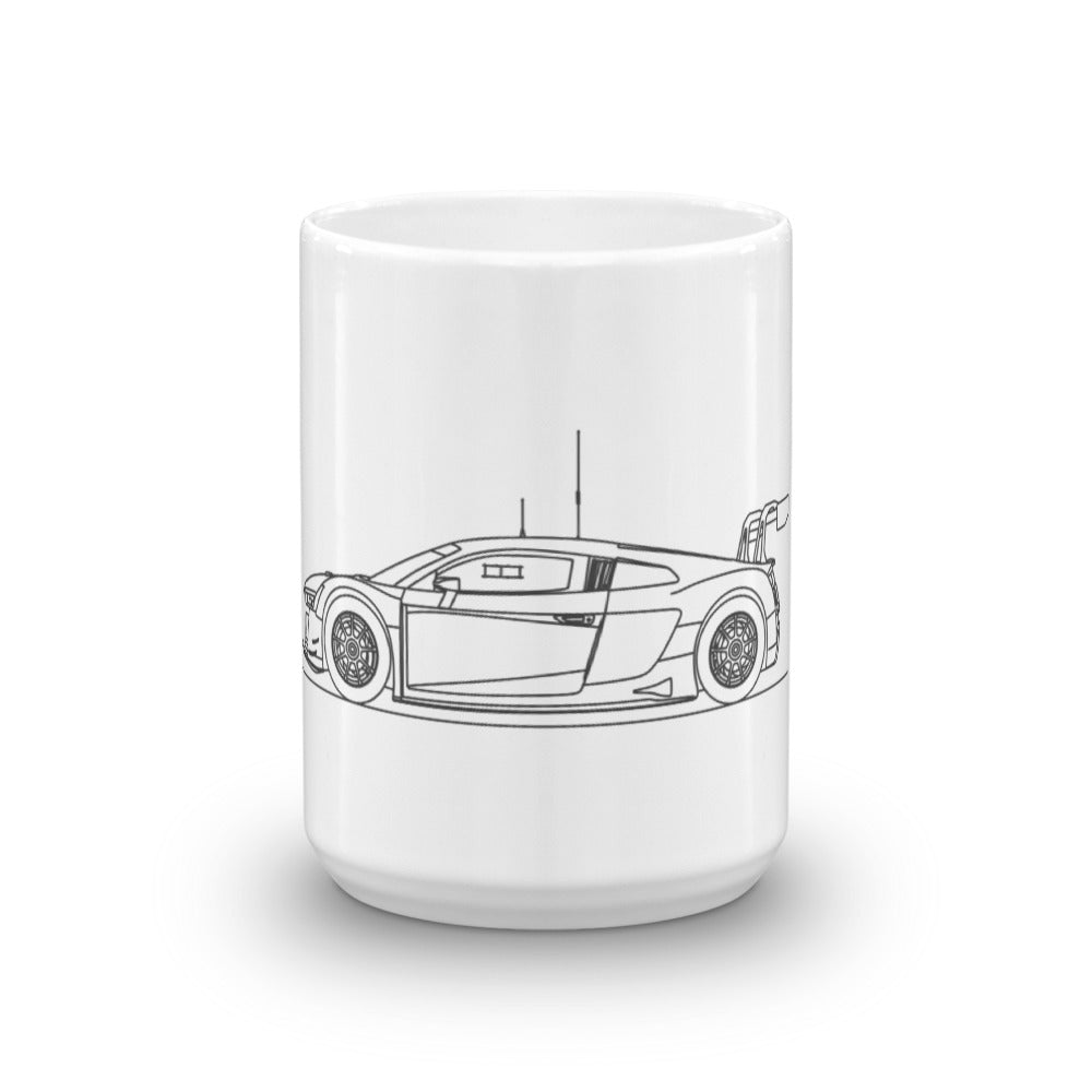 Audi R8 LMS mug on a stylish display