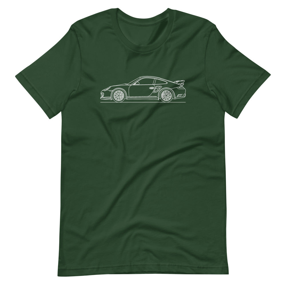 Porsche 911 997 GT2 T-shirt Forest - Artlines Design