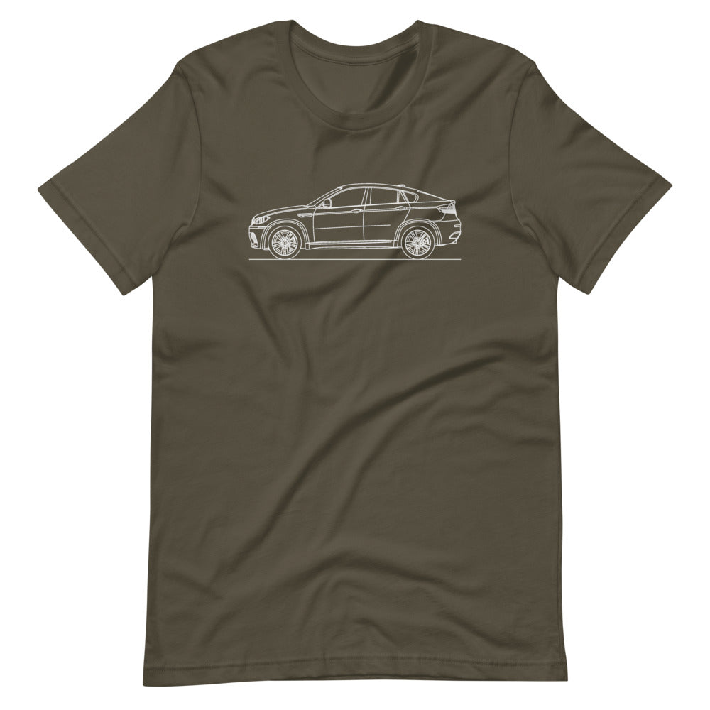BMW E71 X6M T-shirt Army - Artlines Design