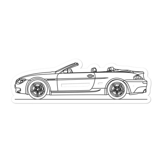 BMW E64 M6 Silhouette sticker on display