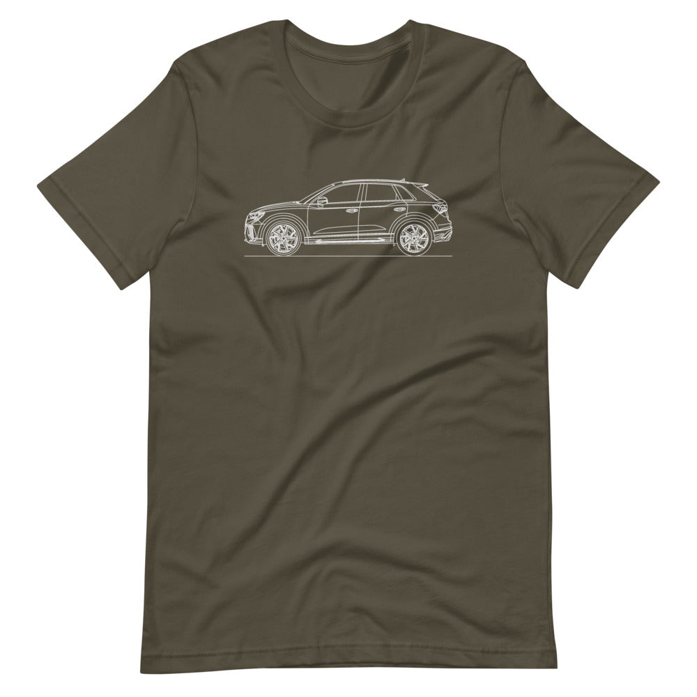 Audi F3 RS Q3 t-shirt design displayed clearly