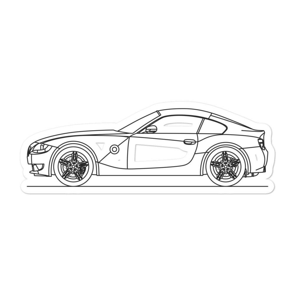 BMW E86 Z4M Silhouette sticker on display