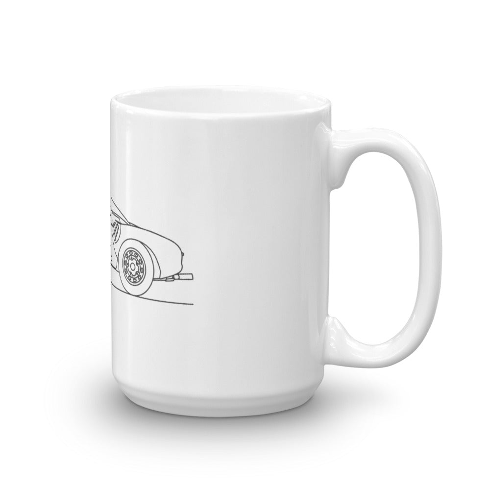 Porsche 550 Spyder mug on a white background