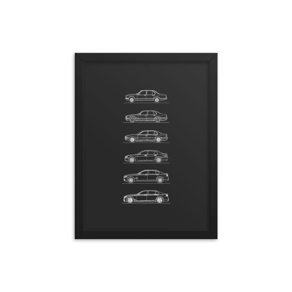 BMW 7 Series Evolution Poster