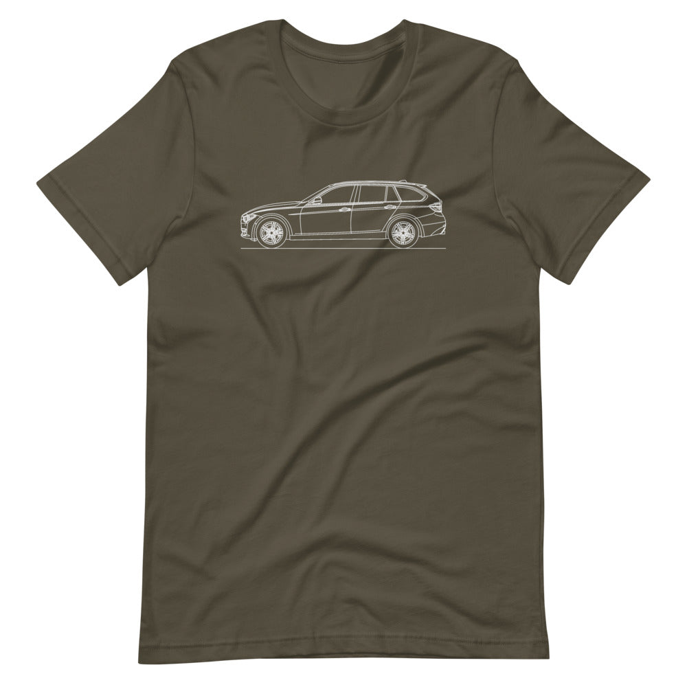 BMW F31 328i Touring T-shirt Army - Artlines Design