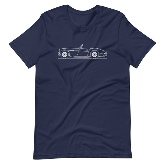 Austin-Healey 3000 silhouette graphic t-shirt design