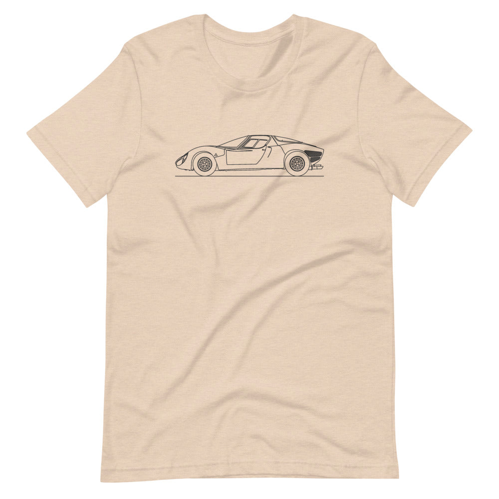 Alfa Romeo 33 Stradale Heather Dust T-shirt - Artlines Design