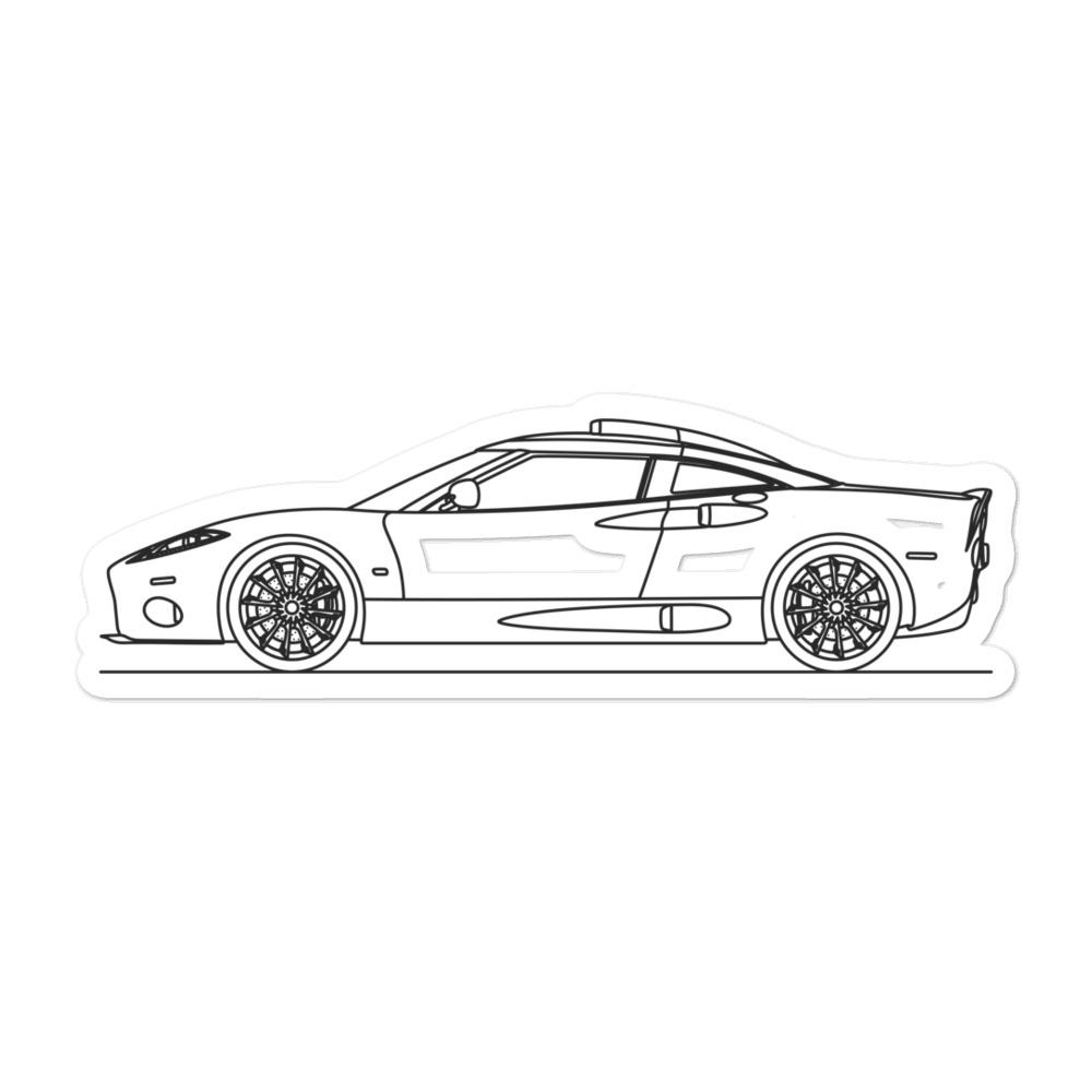 Spyker C8 Silhouette sticker on a laptop