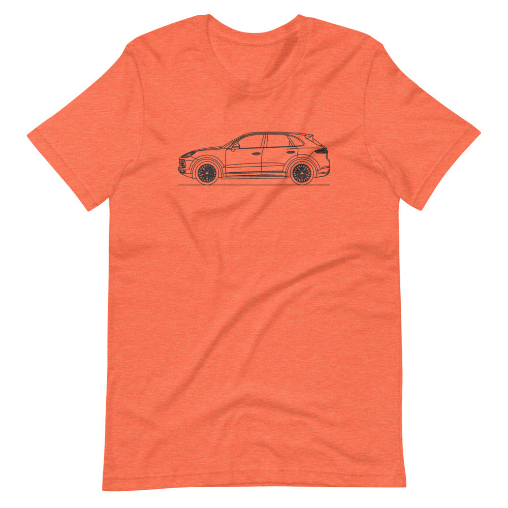 Porsche Cayenne S E3 T-shirt Heather Orange - Artlins Design