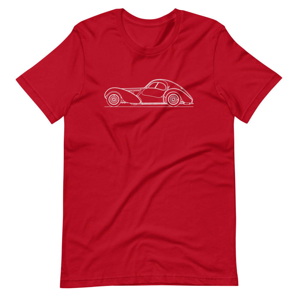 Bugatti Type 57SC Atlantic T-shirt Red - Artlines Design