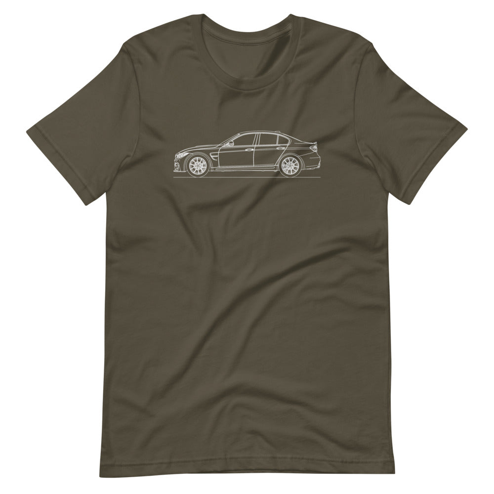 BMW F80 M3 CS T-shirt Army - Artlines Design
