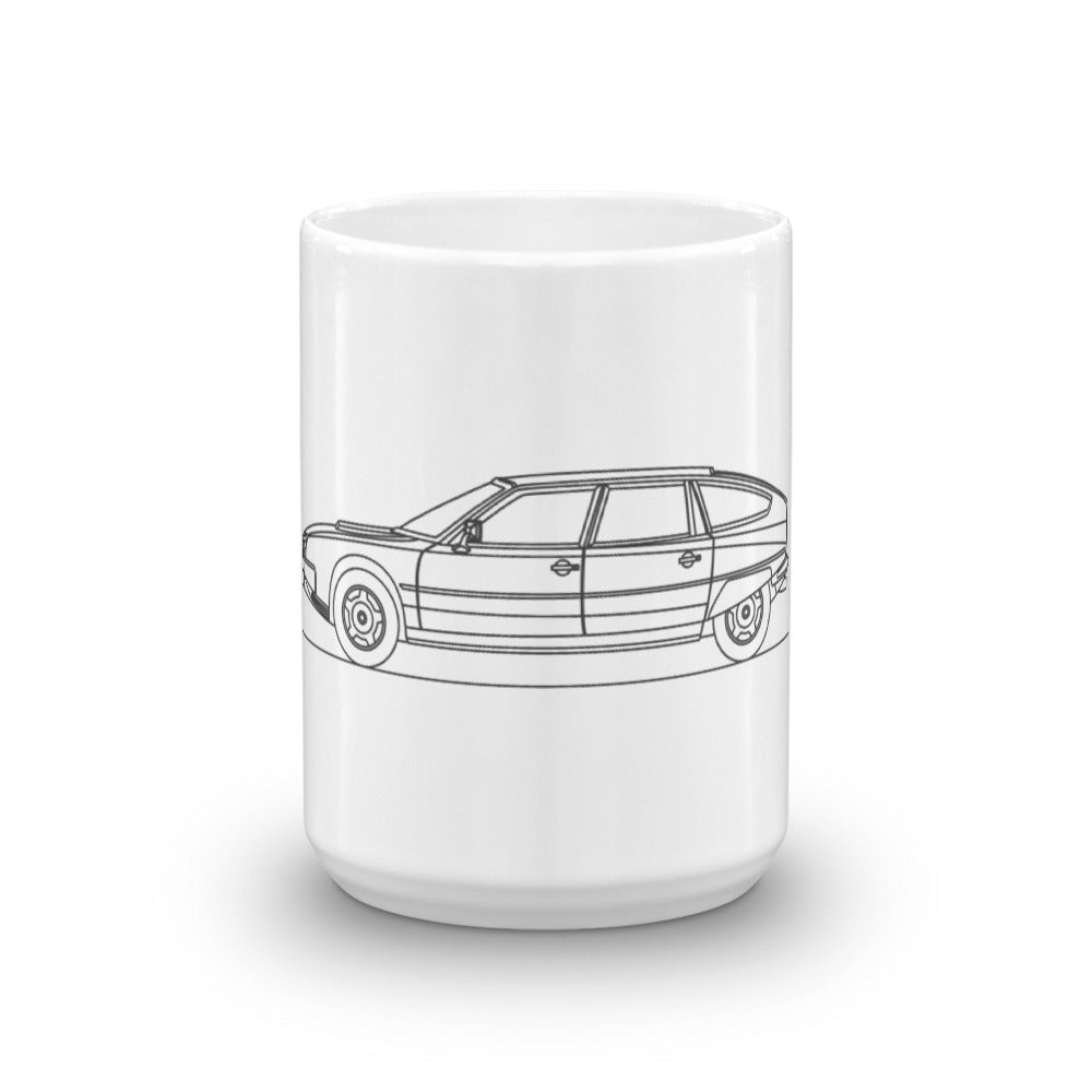 Citroen CX mug displayed on a table