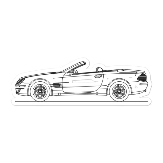 Mercedes-Benz SL 500 R230 Outline sticker design