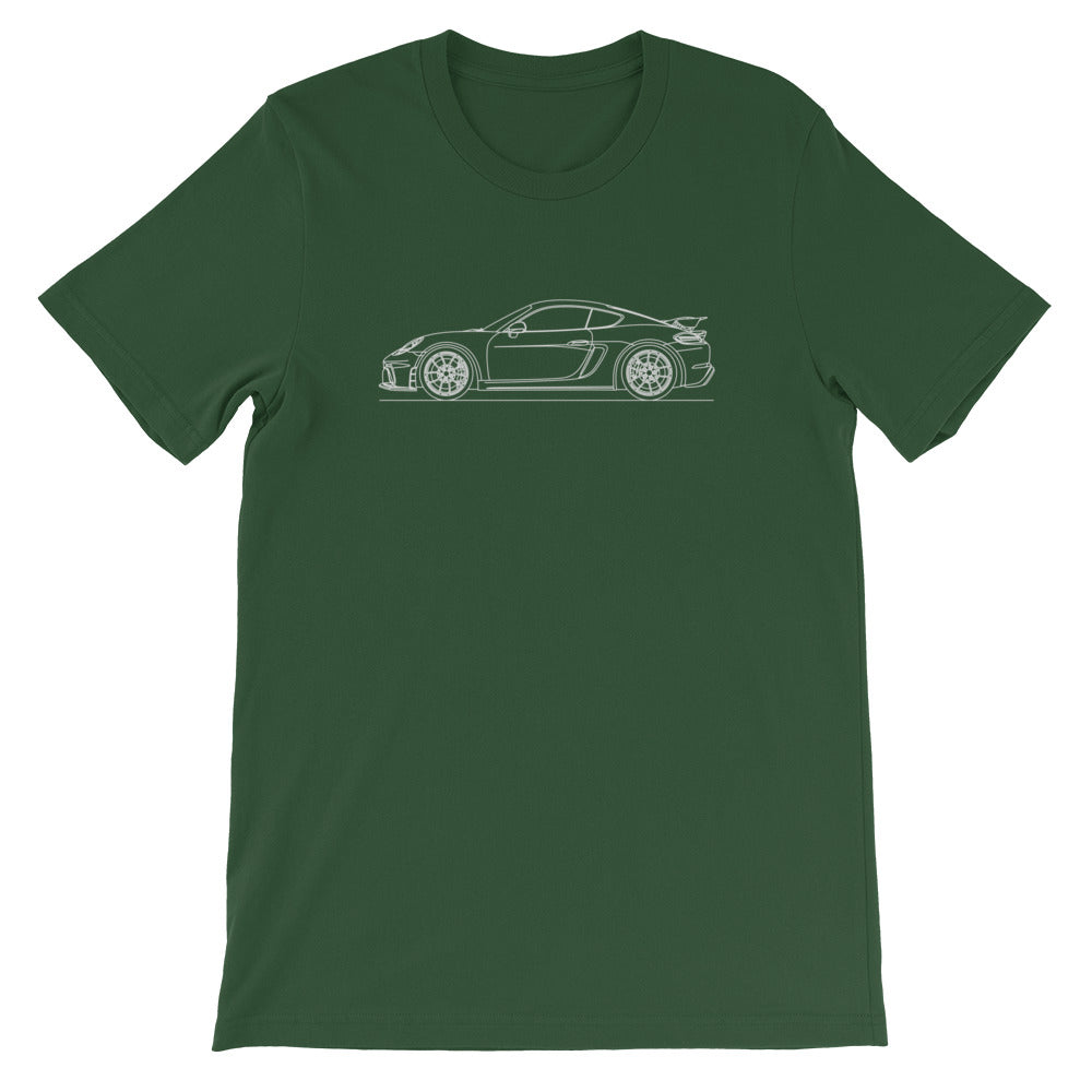Porsche Cayman GT4 718 T-shirt Forest - Artlines Design