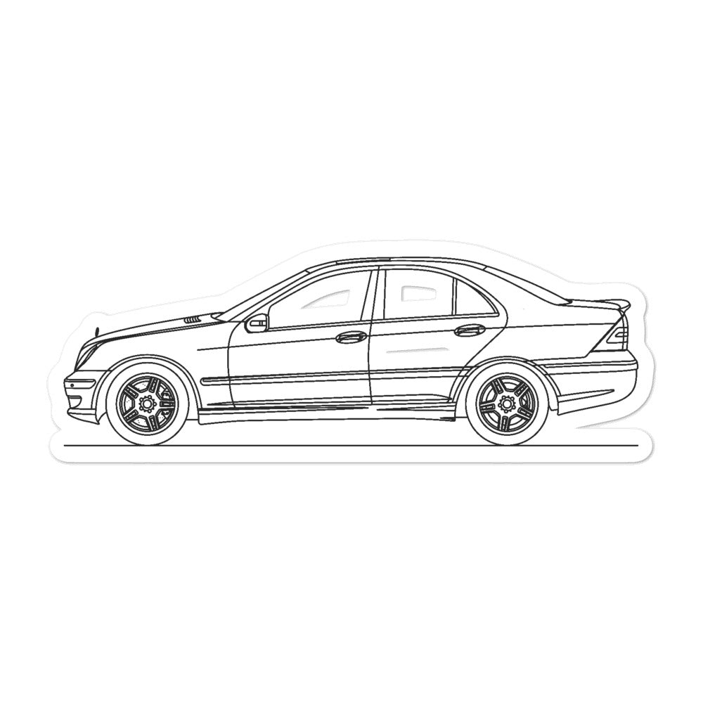 Mercedes-Benz W203 C 32 AMG Outline Car Enthusiast Sticker – Artlines ...