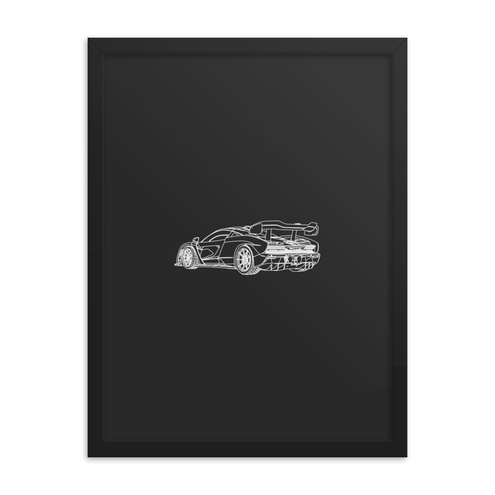McLaren Senna Outline poster featuring dynamic design