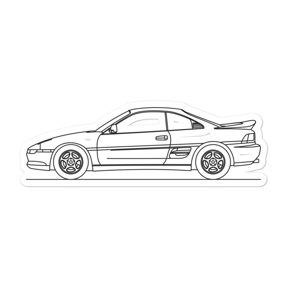 Toyota MR2 W20 Silhouette sticker on display