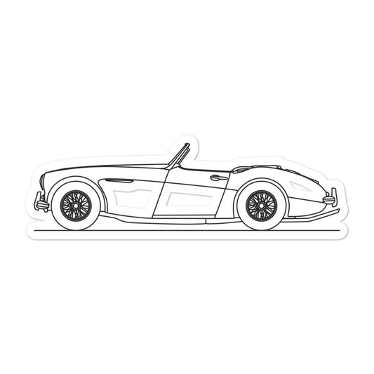 Austin Healey 3000 Silhouette car sticker design