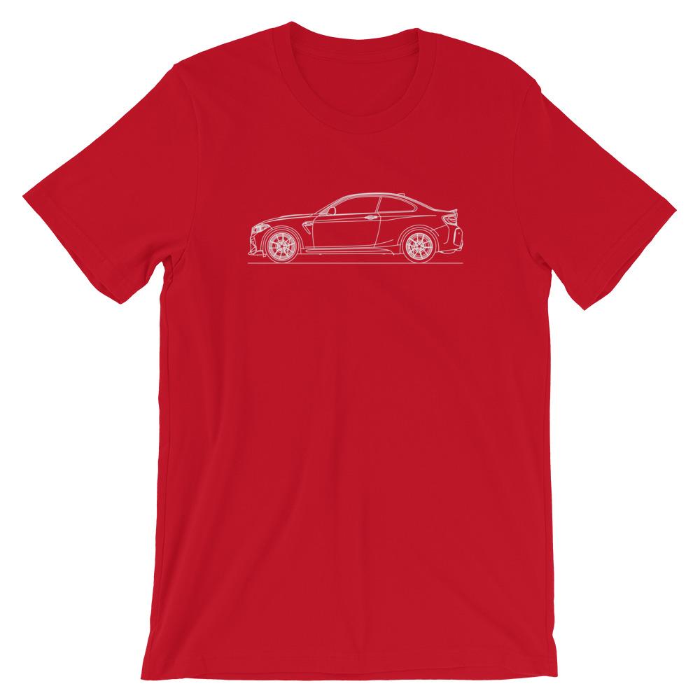 BMW F87 M2 CS T-shirt Red - Artlines Design