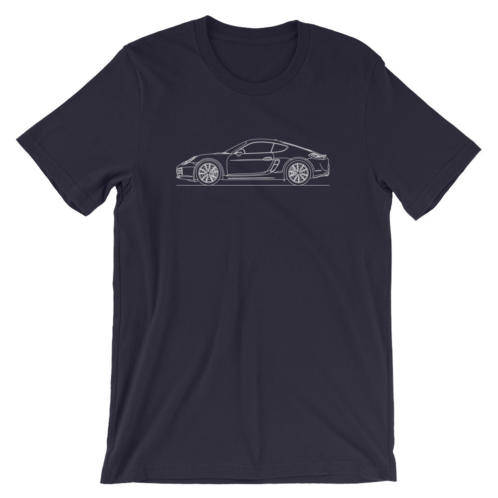 Porsche Cayman S 981 T-shirt Navy - Artlines Design