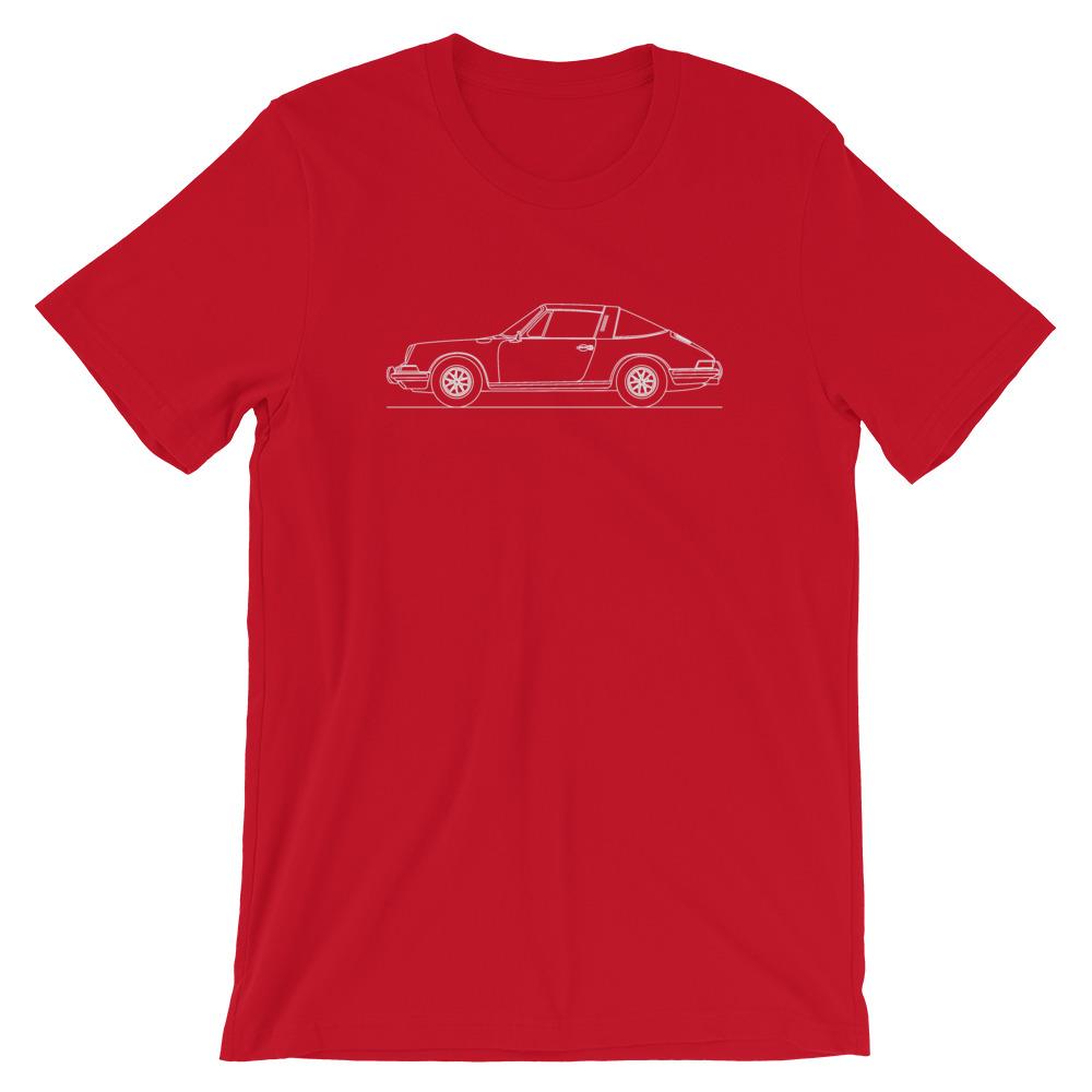 Porsche 911 Targa t-shirt displayed on white background