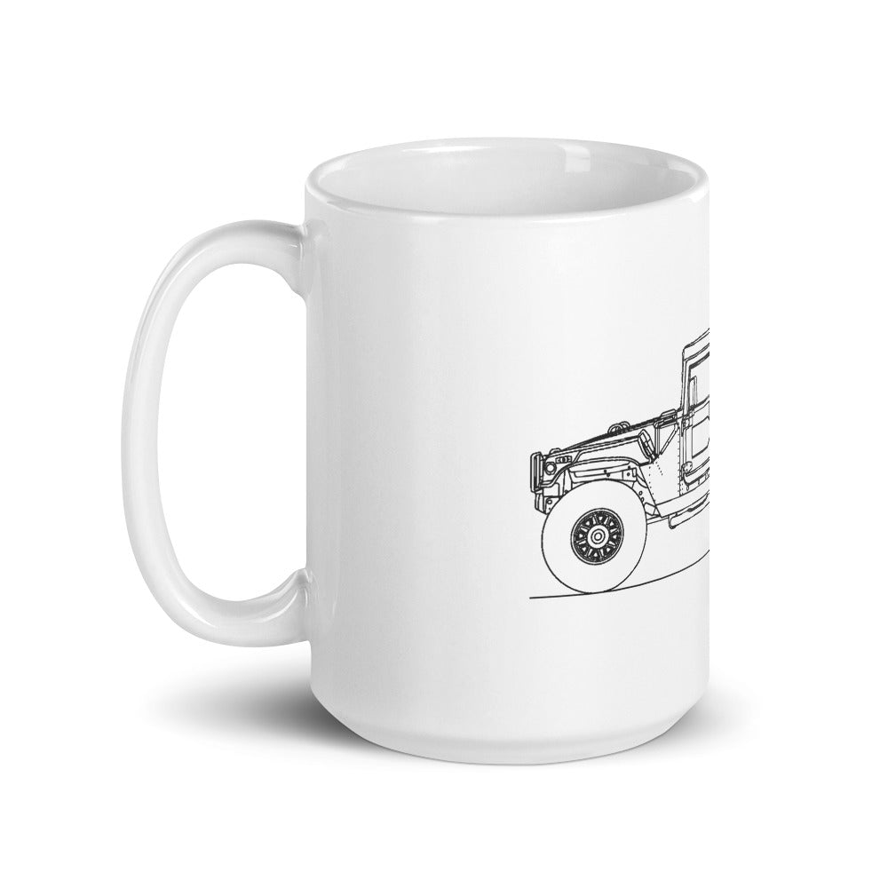 Hummer H1 wagon mug on a white background