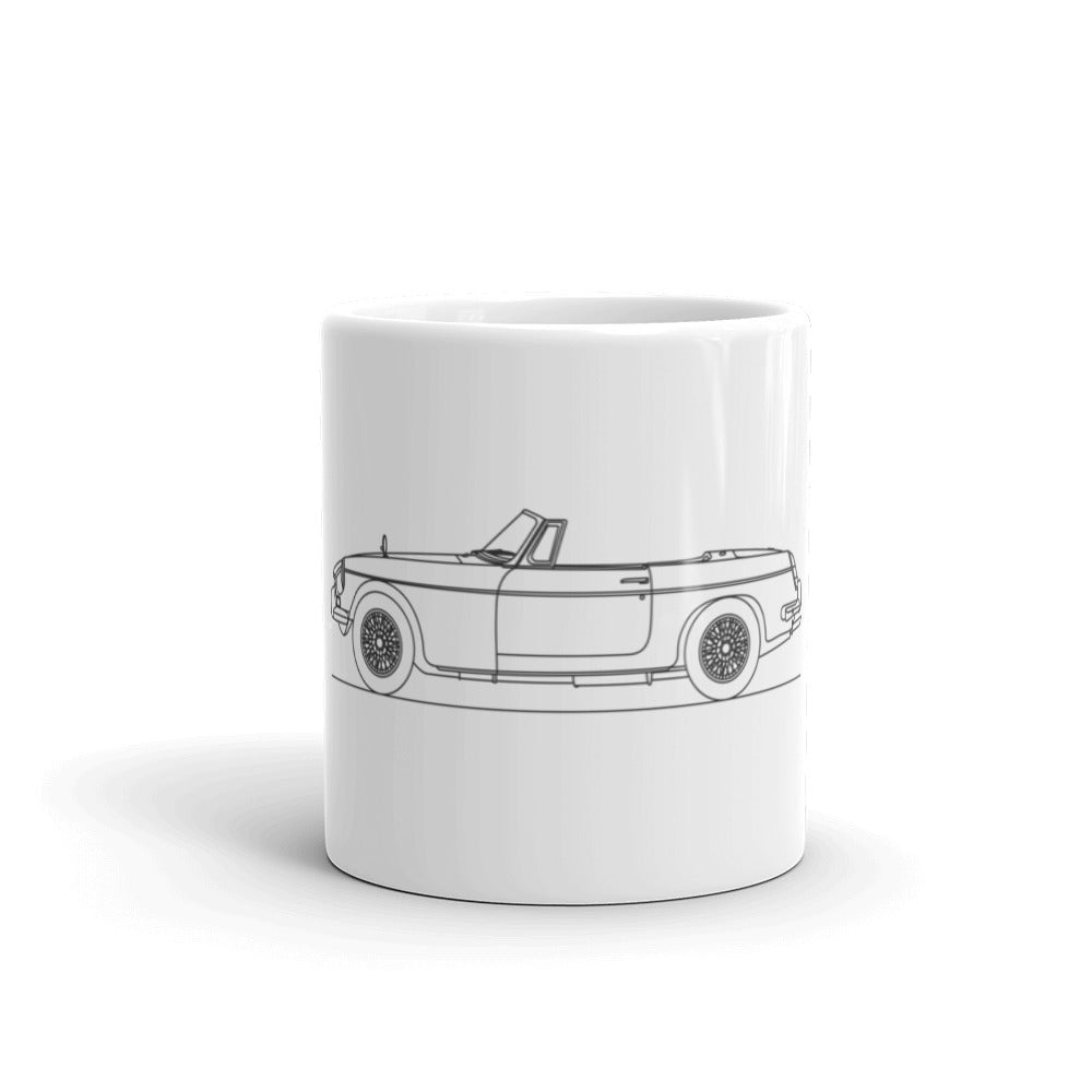 MG MGB Roadster Silhouette on a ceramic mug
