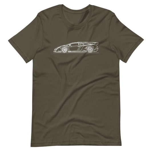 Lamborghini Veneno silhouette T-shirt design displayed