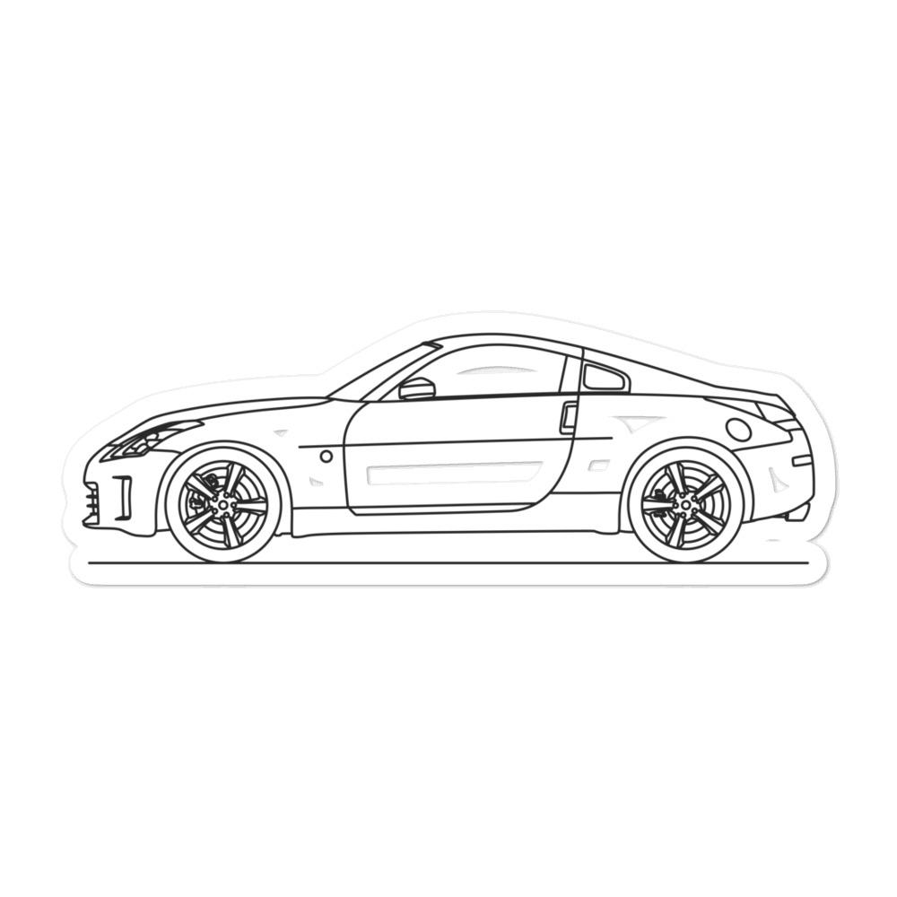 Nissan 350Z Outline Vinyl Sticker for Car Enthusiasts – Artlines Design