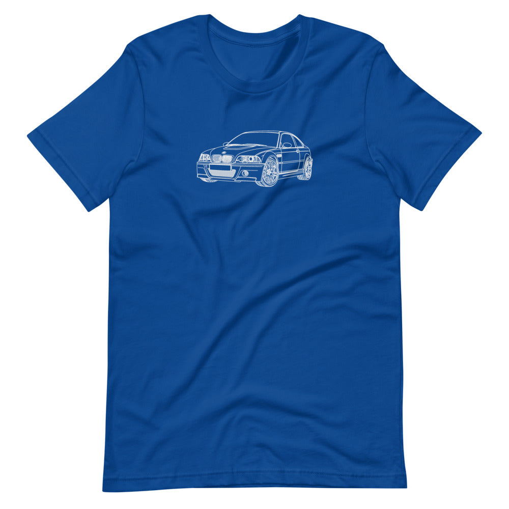 BMW E46 M3 FTQ T-shirt True Royal - Artlines Design