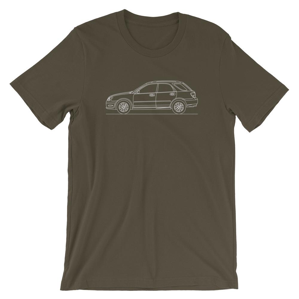 Subaru Impreza Wagon Silhouette graphic t-shirt design
