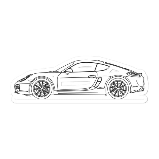 Porsche Cayman S 981 Silhouette sticker design