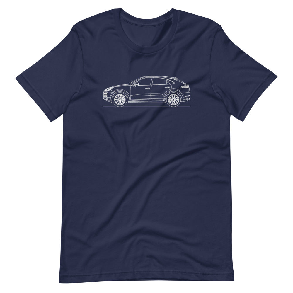 Porsche Cayenne E3 Turbo S Coupé T-shirt Navy - Artlines Design