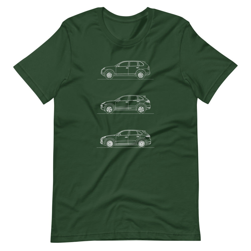 Porsche Cayenne Evolution T-shirt Forest - Artlines Design