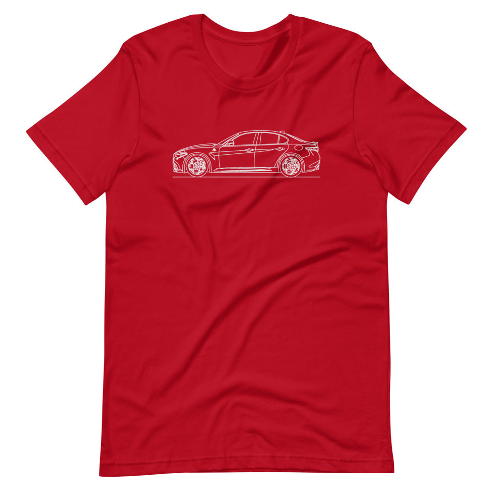 Alfa Romeo Giulia Quadrifoglio Red T-shirt - Artlines Design