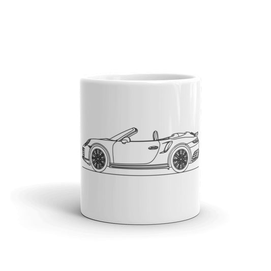 Porsche 911 991.2 Turbo S Cabrio outline mug