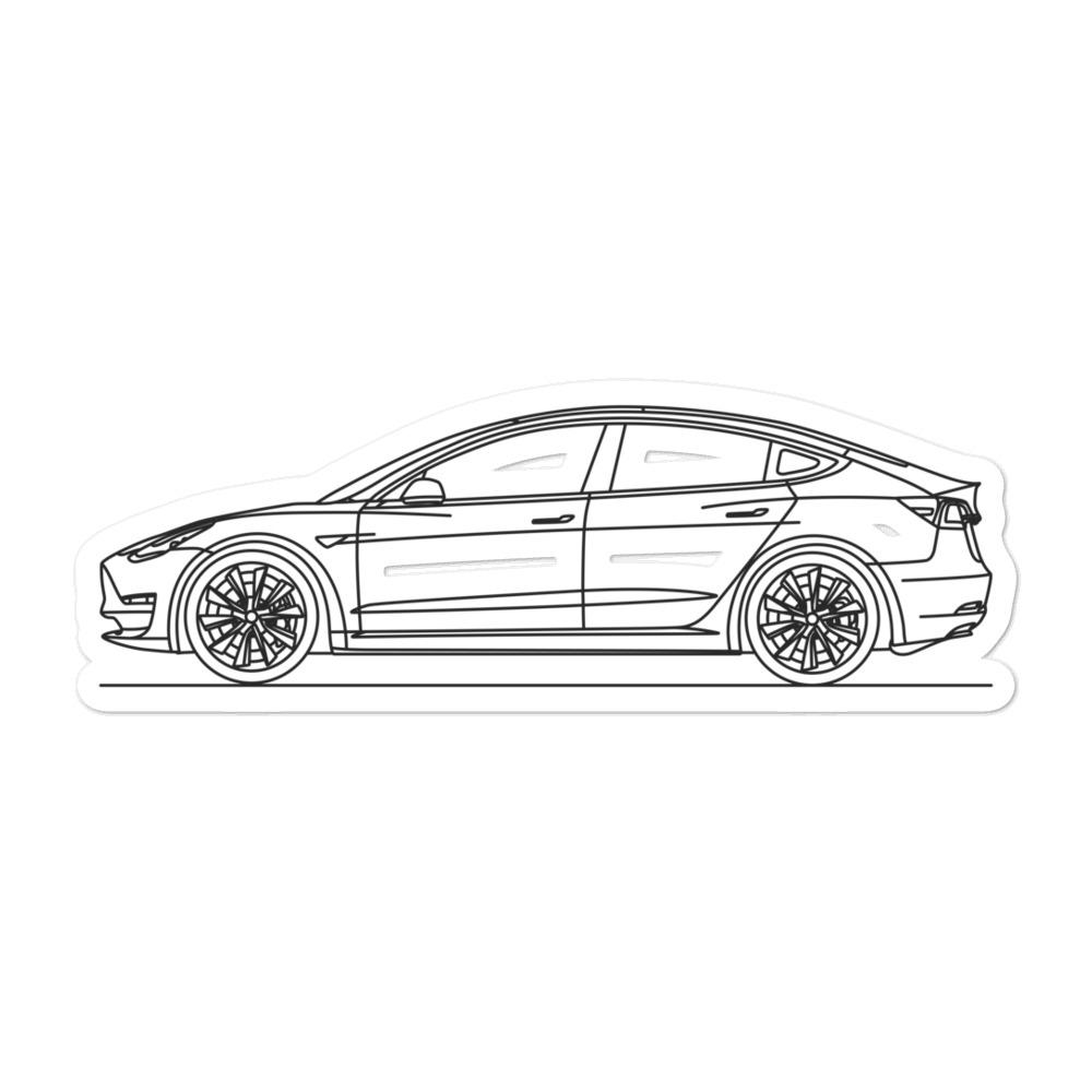 Tesla Model 3 Sticker - Artlines Design