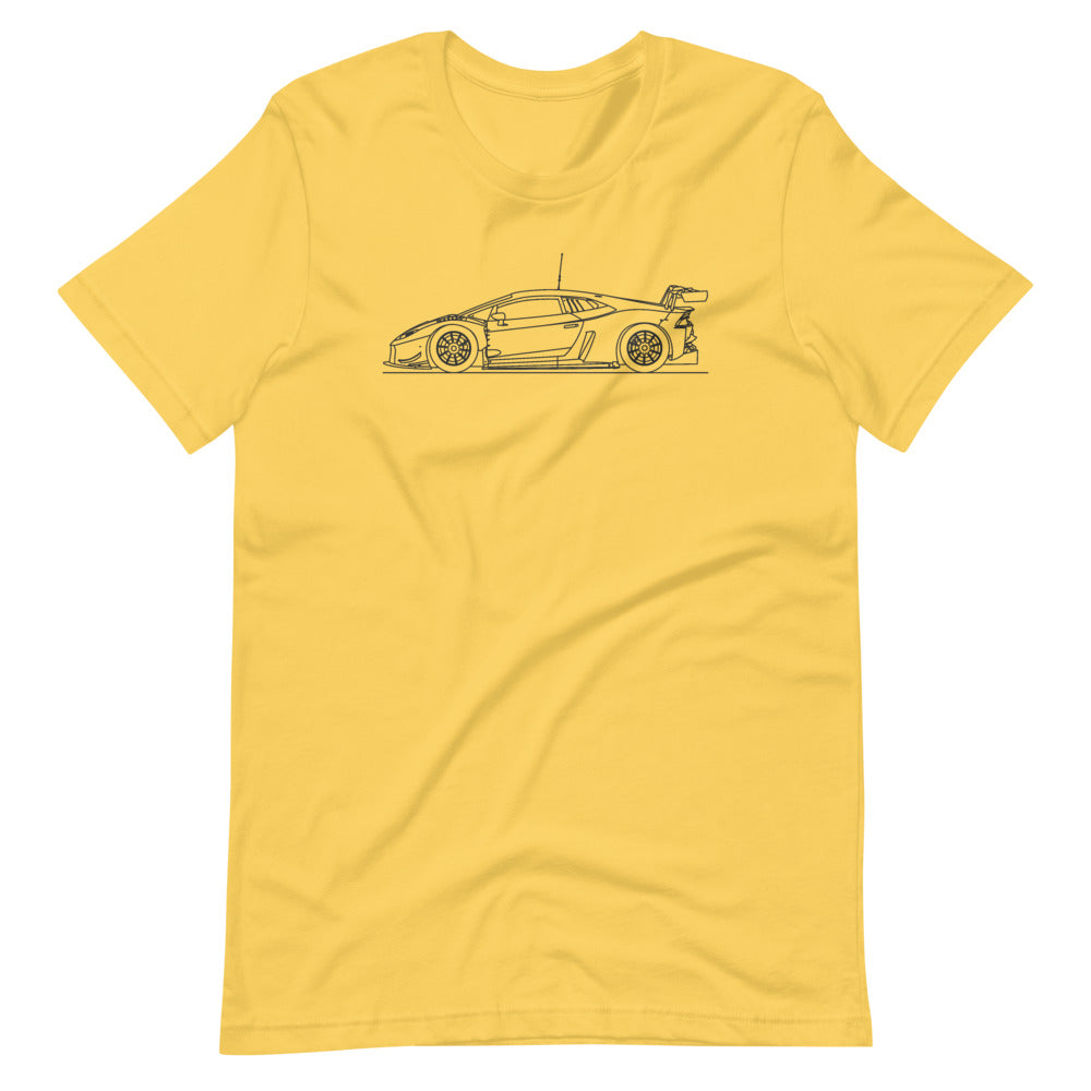 Lamborghini Huracán GT3 outline on a t-shirt