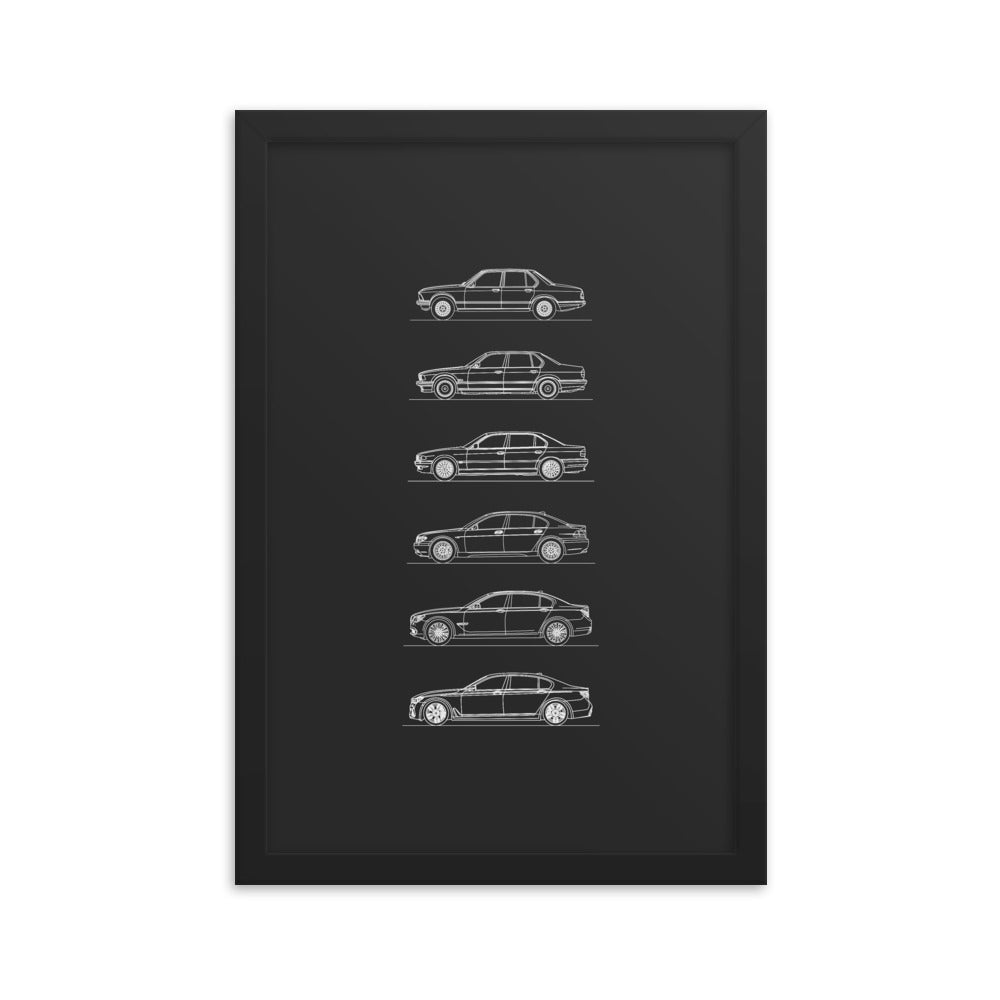 BMW 7 Series Evolution Poster