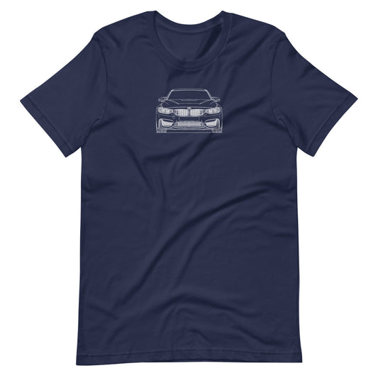 BMW F80 M3 CS Front T-shirt Navy - Artlines Design