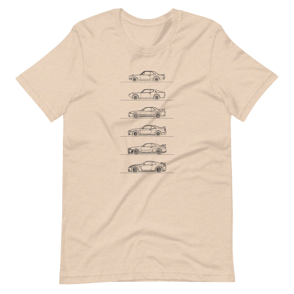 Nissan GT-R Evolution t-shirt design displayed