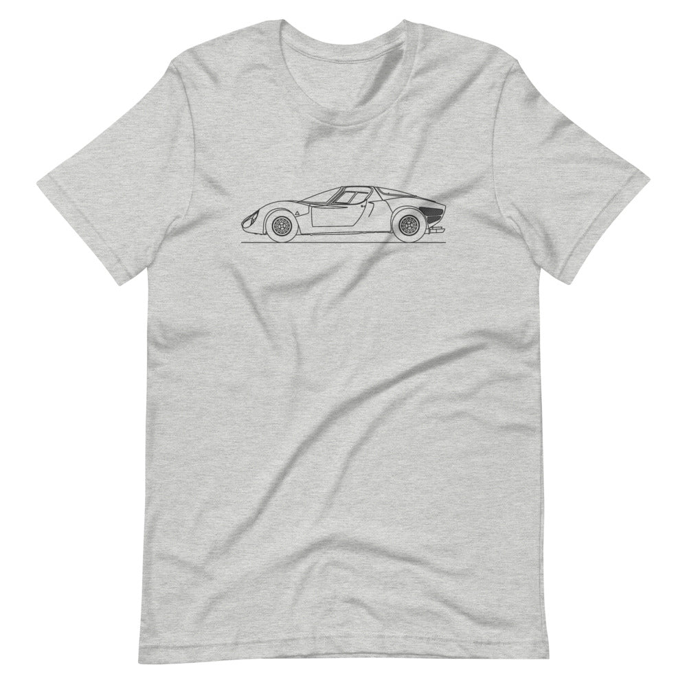 Alfa Romeo 33 Stradale Athletic Heather T-shirt - Artlines Design