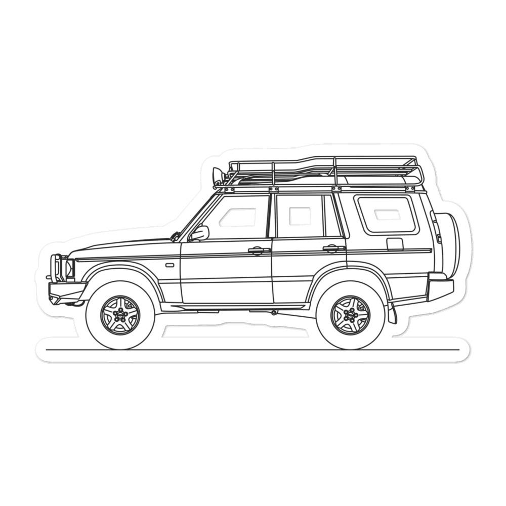 Land Rover Discovery II Outline sticker on display