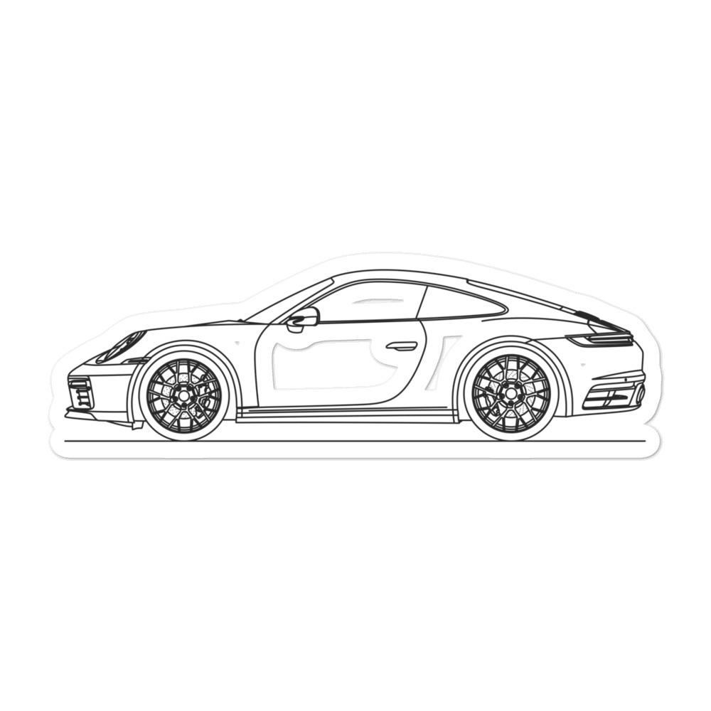 Porsche 911 992 Carrera 4S Sticker - Artlines Design