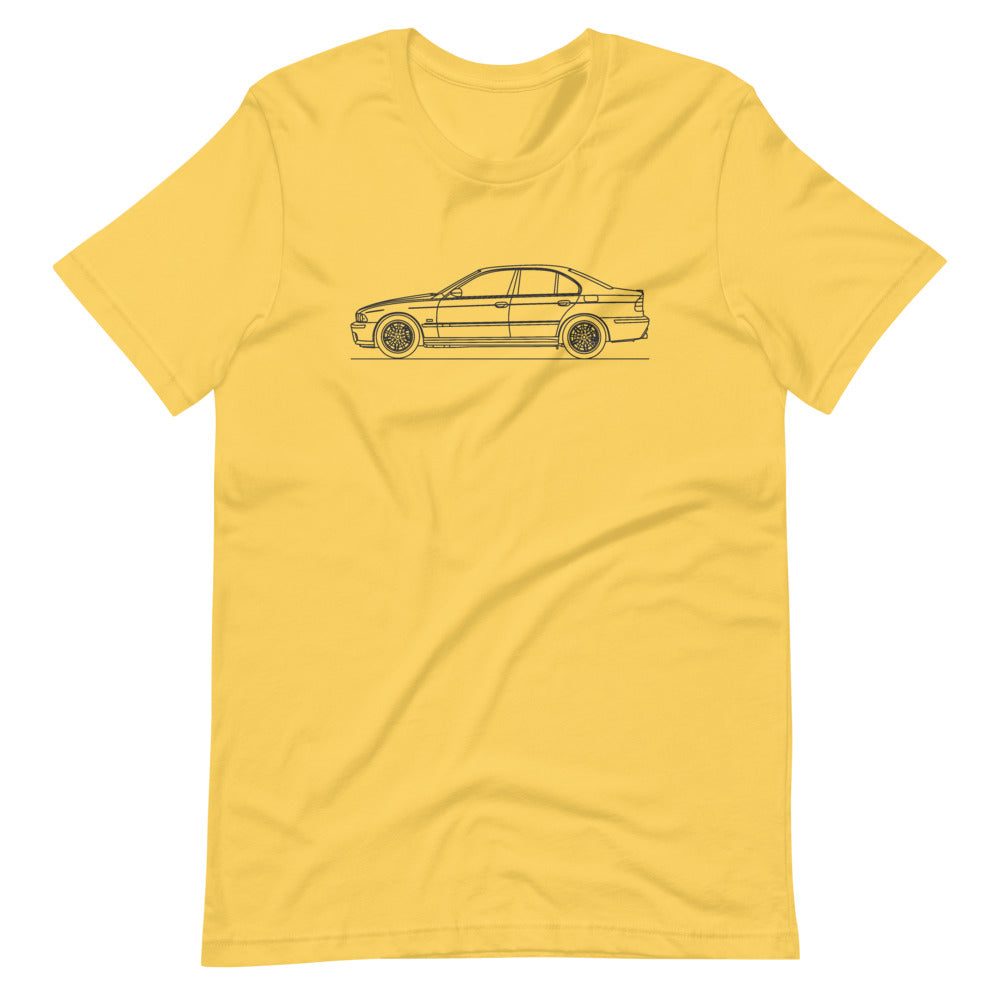 bmw e39 m5 t-shirt design on display