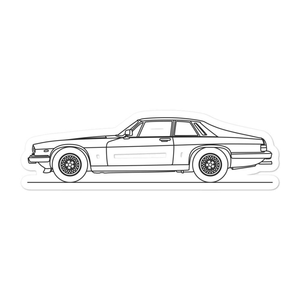 Jaguar XJS III Outline sticker on laptop