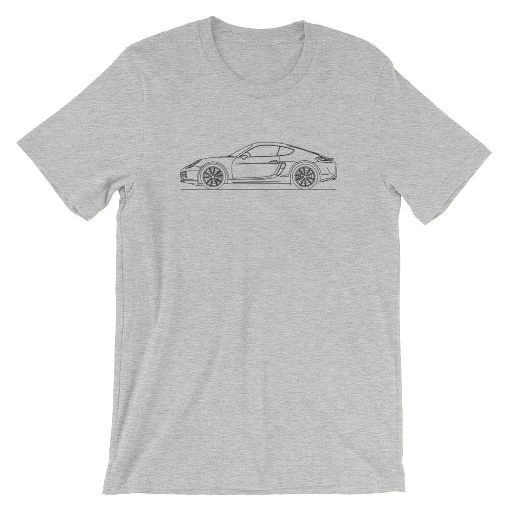 Porsche Cayman S 981 T-shirt Athletic Heather - Artlines Design