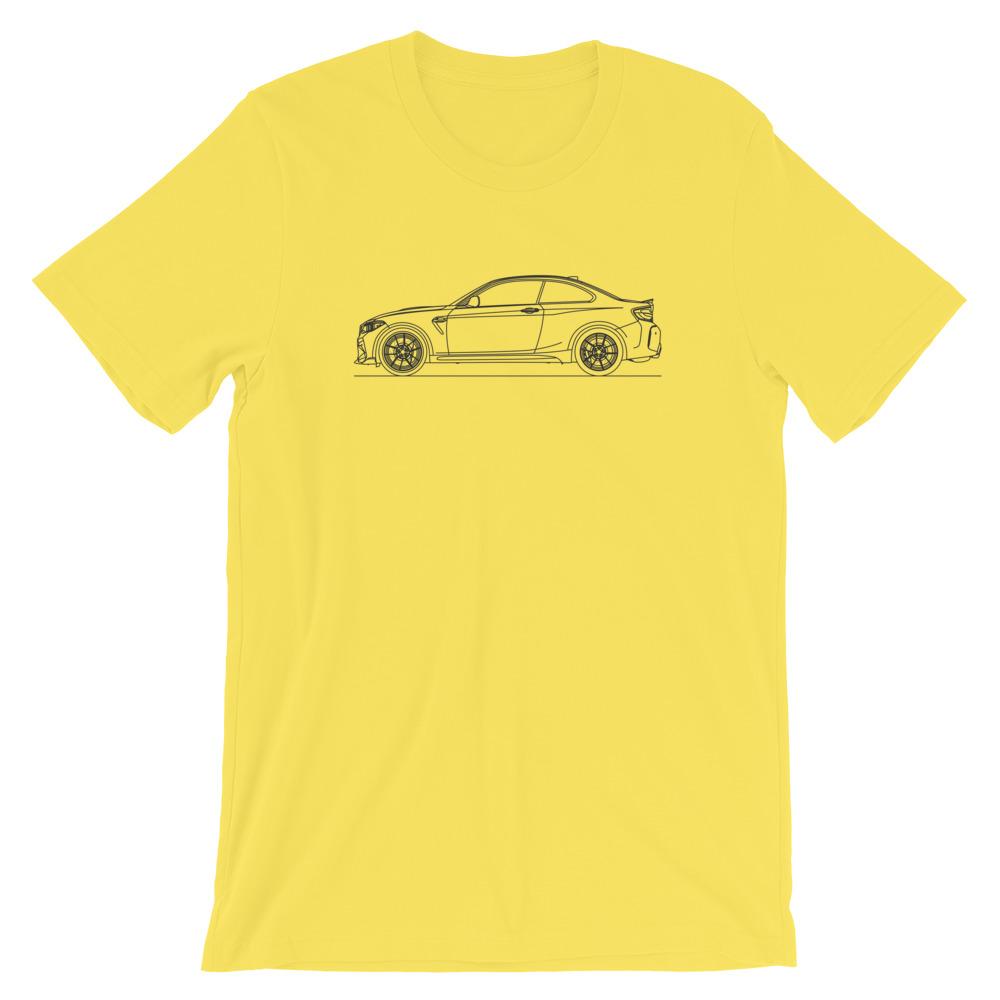 BMW F87 M2 CS T-shirt Yellow - Artlines Design
