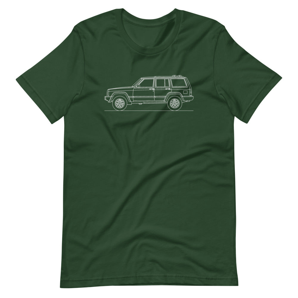Jeep Cherokee XJ t-shirt design displayed