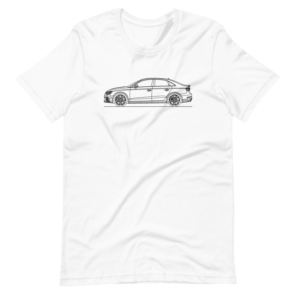 Audi 8V RS3 Sedan t-shirt on display